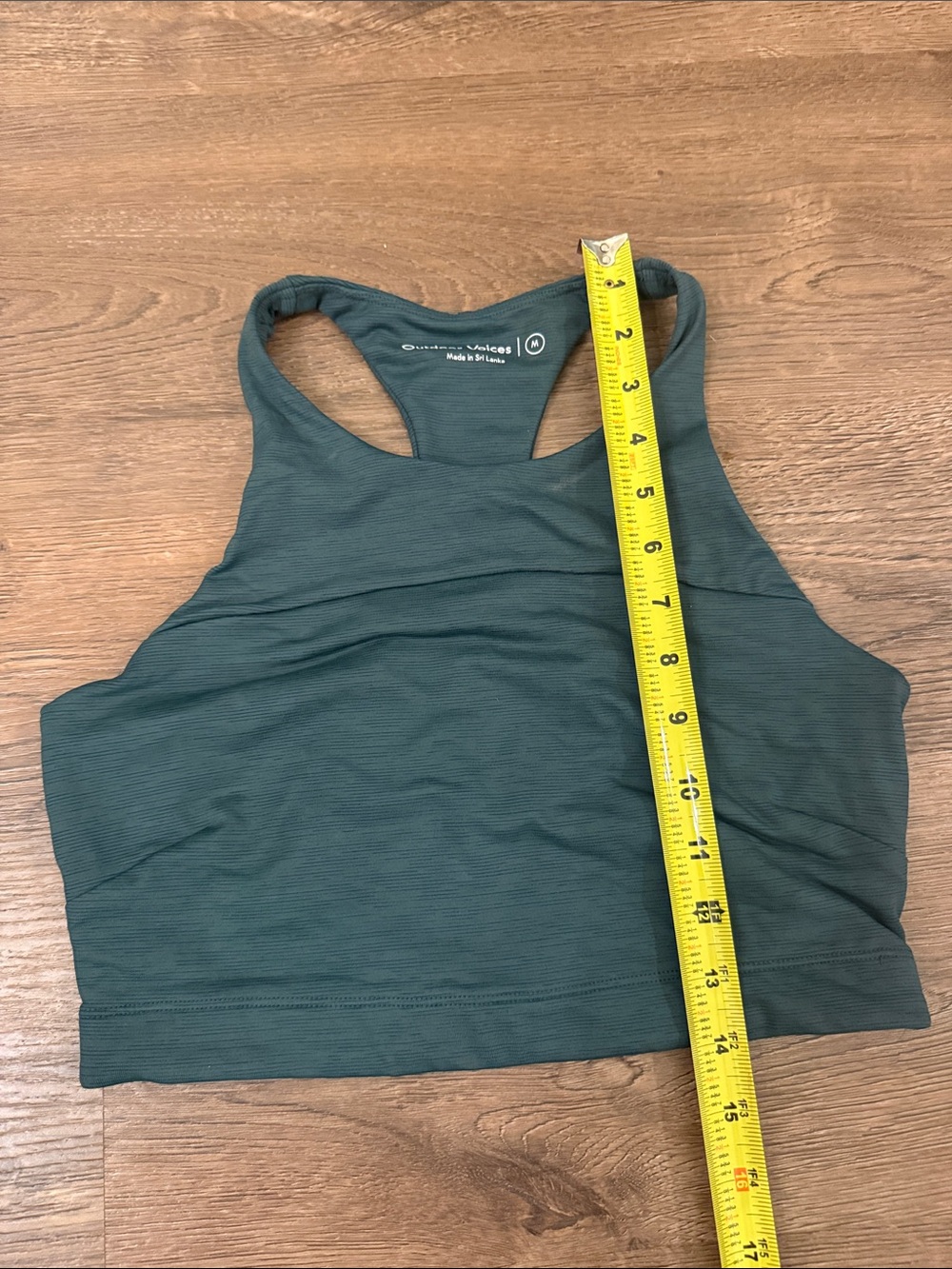 Outdoor Voices Forest Green High-Neck Racerback Sports Bra Size Medium